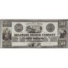 Image 1 : 1800's $50 Delaware Bridge Lambertville, N.J.  Obsolete Banknote