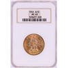 Image 1 : 1901 $10 Liberty Head Eagle Gold Coin NGC MS63