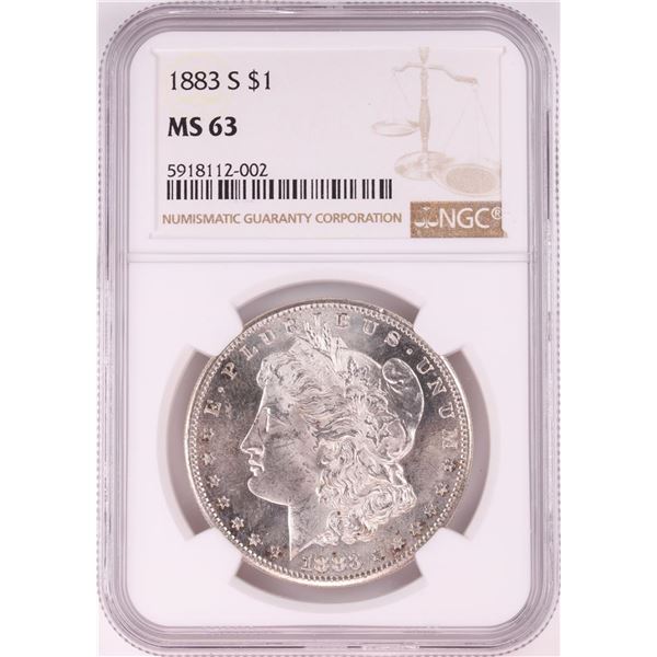 1883-S $1 Morgan Silver Dollar Coin NGC MS63