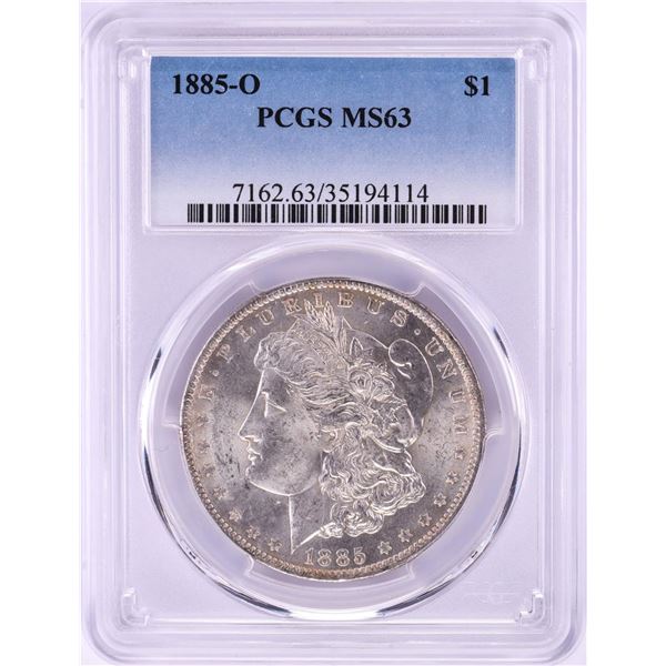 1885-O $1 Morgan Silver Dollar Coin PCGS MS63