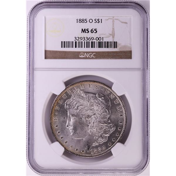 1885-O $1 Morgan Silver Dollar Coin NGC MS65