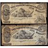 Image 1 : Lot of (2) 1863 $5 The State of Louisiana Baton Rouge, LA Obsolete Banknotes
