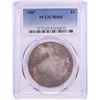 Image 1 : 1887 $1 Morgan Silver Dollar Coin PCGS MS65 Amazing Toning