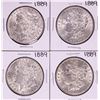 Image 1 : Lot of (4) 1889 $1 Morgan Silver Dollar Coins