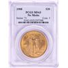 Image 1 : 1908 No Motto $20 St. Gaudens Double Eagle Gold Coin PCGS MS63