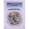 Image 1 : 1934-D $1 Peace Silver Dollar Coin PCGS MS64