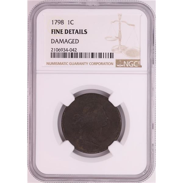 1798 Draped Bust Large Cent Coin NGC Fine Details