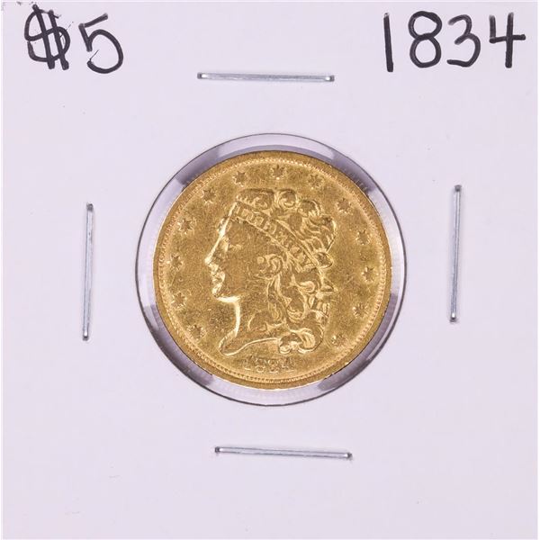 1834 $5 Classic Head Half Eagle Gold Coin