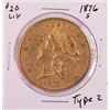 Image 1 : 1876-S Type 2 $20 Liberty Head Double Eagle Gold Coin