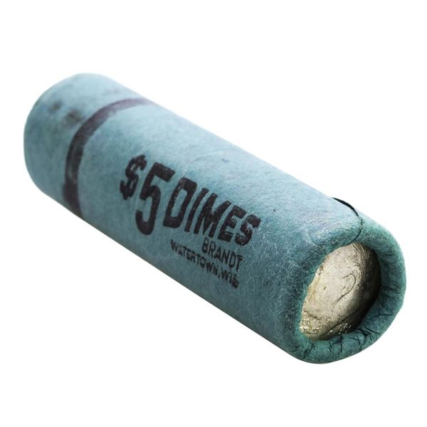 Original Bank Roll of (50) Brilliant Uncirculated 1961-D Roosevelt Dime Coins