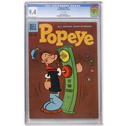 Popeye #52 (Dell, 1960) CGC NM 9.4 White pages.