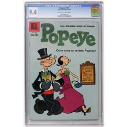 Popeye #54 (Dell, 1960) CGC NM 9.4 Off-white to