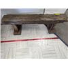 Image 1 : Primitive rustic wooden bench 1 1/2 ft tall by 5 ft long from the popular sci-fi tv series