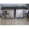 Image 1 : Pair black and silver butterfly side cabinets from the popular sci-fi tv series