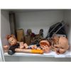 Image 1 : Shelf lot of small assorted props, baby doll parts, sledge hammer, saws, pruners from the popular sc
