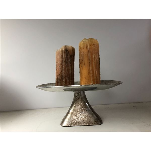 Metal pedestal w/ melted candles from the popular sci-fi tv series