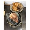 Image 1 : Two metal trays w/ skull & melted candles from the popular sci-fi tv series