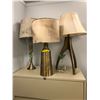 Image 1 : Group of 3 gold painted table lamps w/ shades from the popular sci-fi tv series