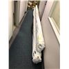 Image 1 : Group of 3 assorted production company background screens large rolls - two at approx 20ft x 15ft -