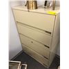 Image 1 : Beige 4 door metal lateral filing cabinet from the production office of the show