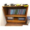 Image 1 : Approx 2ft x 2ft small teak & 2 drawer office desk bookshelf from production office of the show