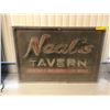 Image 1 : Neil's tavern neon sign approx. 3ft x 2ft from the popular sci-fi tv series (electrical plug cut)