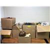 Image 1 : 6 boxes of assorted production props - wool blankets, dried food, twine, books, etc... from the popu