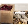 Image 3 : 6 boxes of assorted production props - wool blankets, dried food, twine, books, etc... from the popu