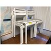 Image 1 : Set of 10 white metal side chairs from the popular sci-fi tv series