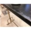 Image 3 : Bar height metal base table w/ black plastic top approx. 5ft across x 3 1/2 high from the popular Sc