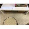 Image 1 : Large white coffee/cocktail table 32" wide x 48" across x 14" high from the popular Sci-fi series