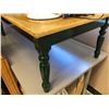 Image 1 : Green & Natural coffee table & gray metal base computer table from production office of popular Sci-