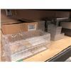 Image 1 : Shelf lot of lab/ medical supplies - dressing/ top of medical cart/ organizer trays etc. from the po