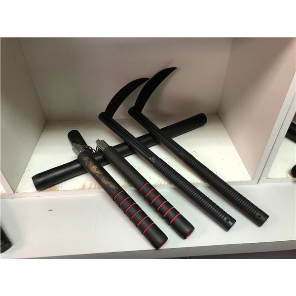 Group of 4 martial arts practice weapons dojo from the popular Sci-fi series