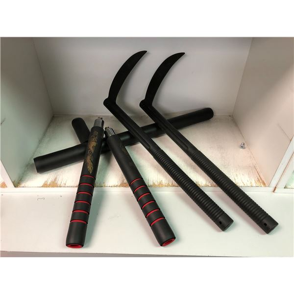 Group of 4 martial arts practice weapons dojo from the popular Sci-fi series