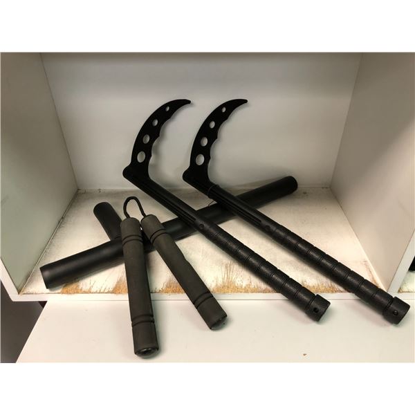 Group of 4 martial arts practice weapons dojo from the popular Sci-fi series