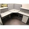 Image 1 : Gray Office Workstation desk system with walls