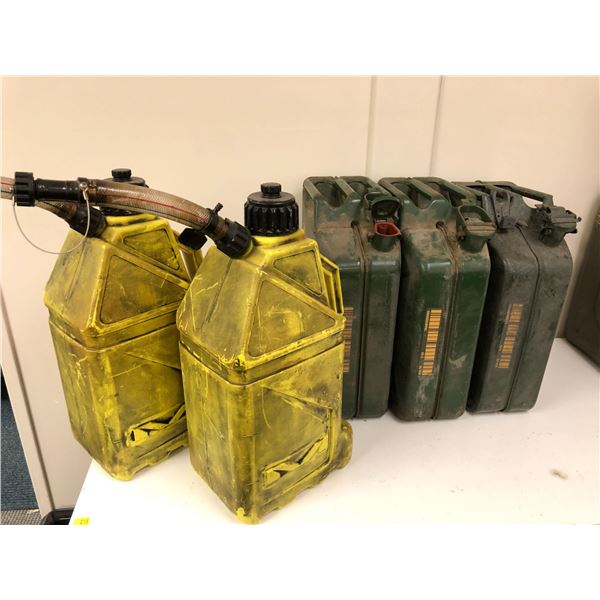 Group of 5 fuel containers from popular sci-fi series