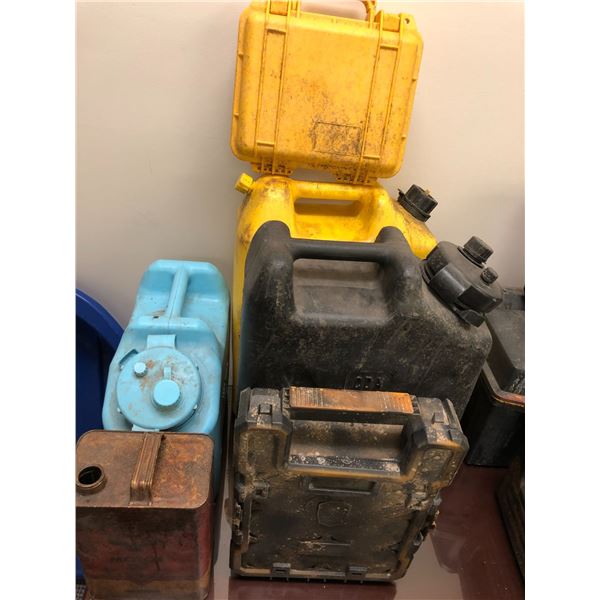 Group of 6 assorted fuel containers/water jugs/assorted utility containers from popular sci-fi ser