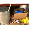 Image 1 : 3 boxes of misc. hardware & tin garbage can from popular sci-fi series