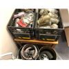 Image 1 : 2 black milk crates & 2 metal containers filled with assorted props from popular sci-fi series