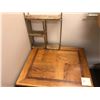 Image 1 : Metal wall-mount shelf and an oak end table from the popular sci-fi series