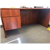 Image 2 : single pedestal 2 drawer wood finish office desk from production office of the show