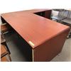 Image 1 : Cherrywood finish L shape 4 drawer office desk from the production office of the show