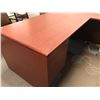 Image 2 : Cherrywood finish L shape 4 drawer office desk from the production office of the show