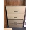 Image 1 : Beige metal 4 drawer lateral filing cabinet from the production office of the show