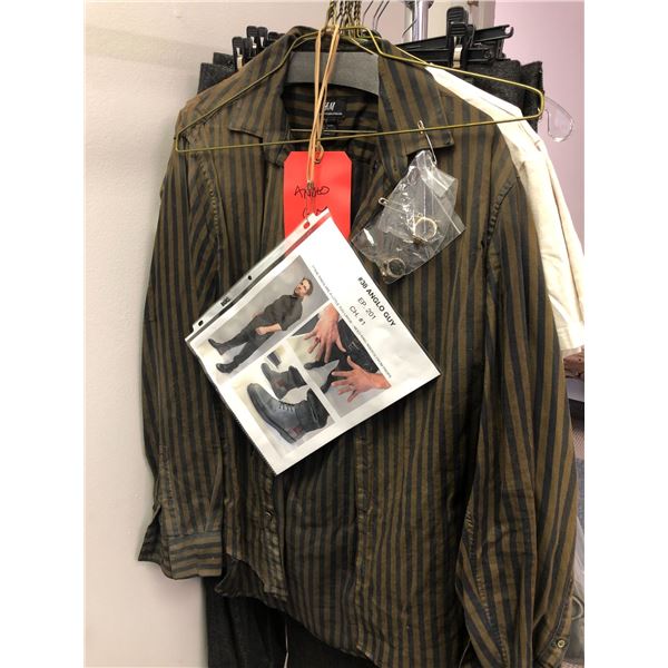 approx. 14 pieces of actors wardrobe complete with 2 rings and boots from sci-fi show