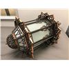 Image 2 : Ornate metal crafted glass panel large light fixture (approx. 30" x 18") from the sci-fi show