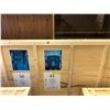 Image 1 : Group of 3 neon letter signs - U/E/O/ crated in wood (dimensions show in photo) from sci-fi show