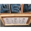 Image 2 : Group of 3 neon letter signs - B/E/M crated in wood (dimensions shown in photo) from sci-fi show